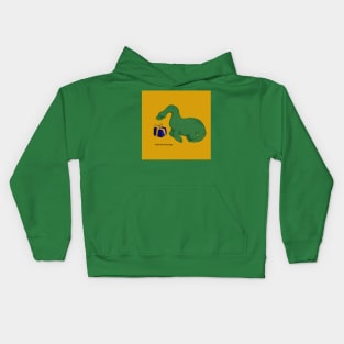 Nessie offering you a gift Kids Hoodie